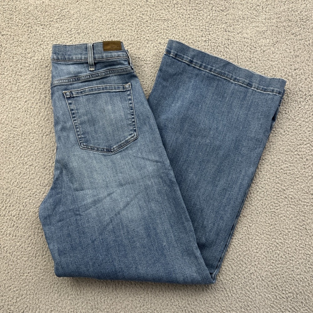 Ariat High Rise Jasmine Wide Leg Jeans Western Boho Festival Women's 32R x 32